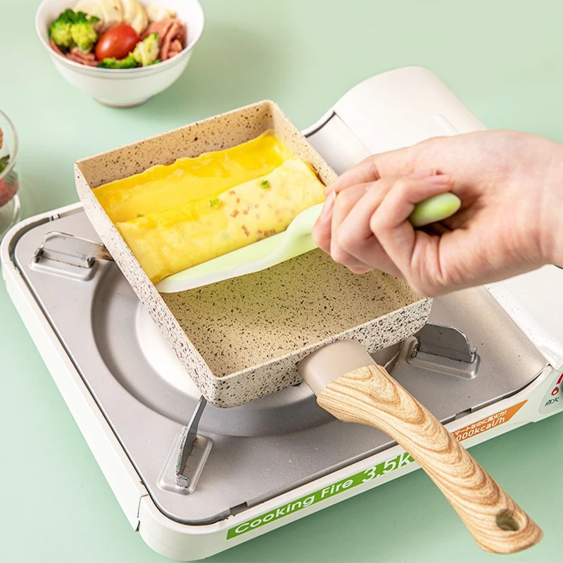 Japanese Frying Pan Tamagoyaki Omelette Non-Stick Pan Egg Roll Pancake Kitchen Pot Maker Nutritious Breakfast Baby Supplement