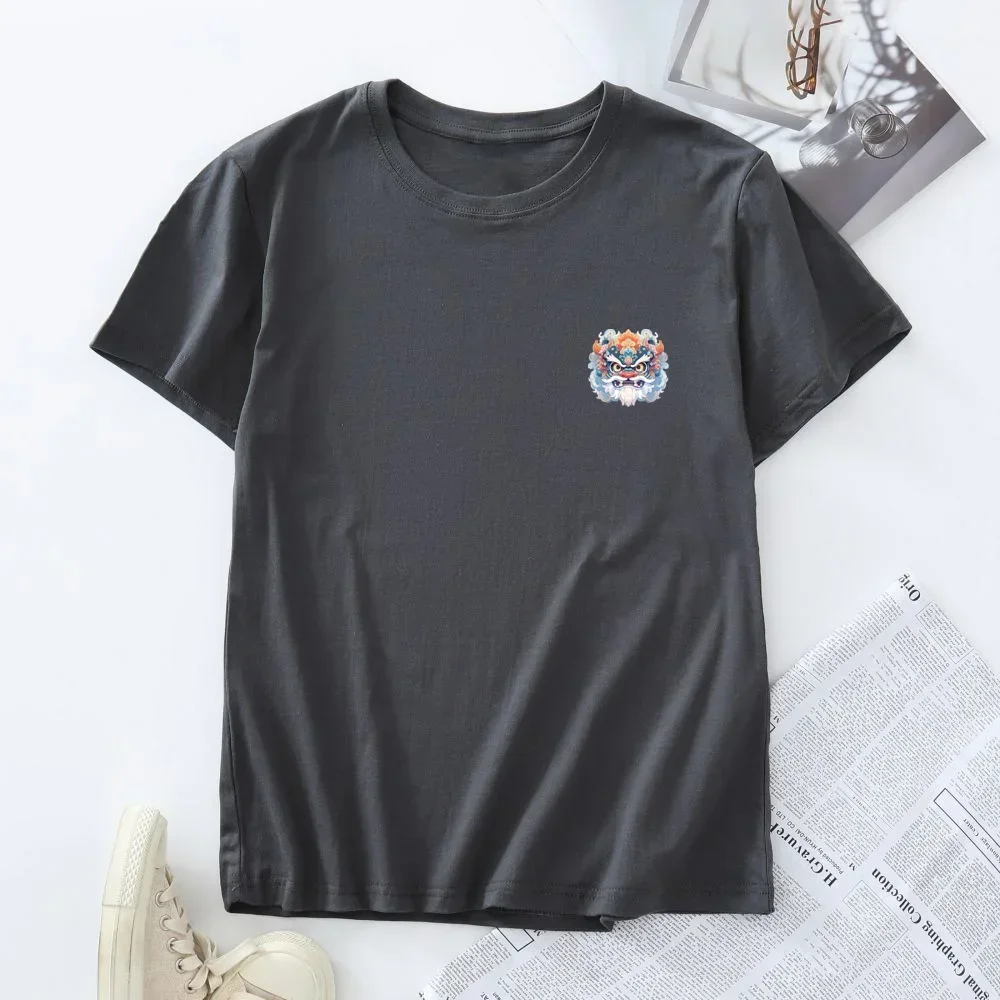 Camiseta de manga curta feminina, camisetas plus size, 100% algodão, tops femininos, roupas femininas, camiseta feminina, camisas gráficas de verão