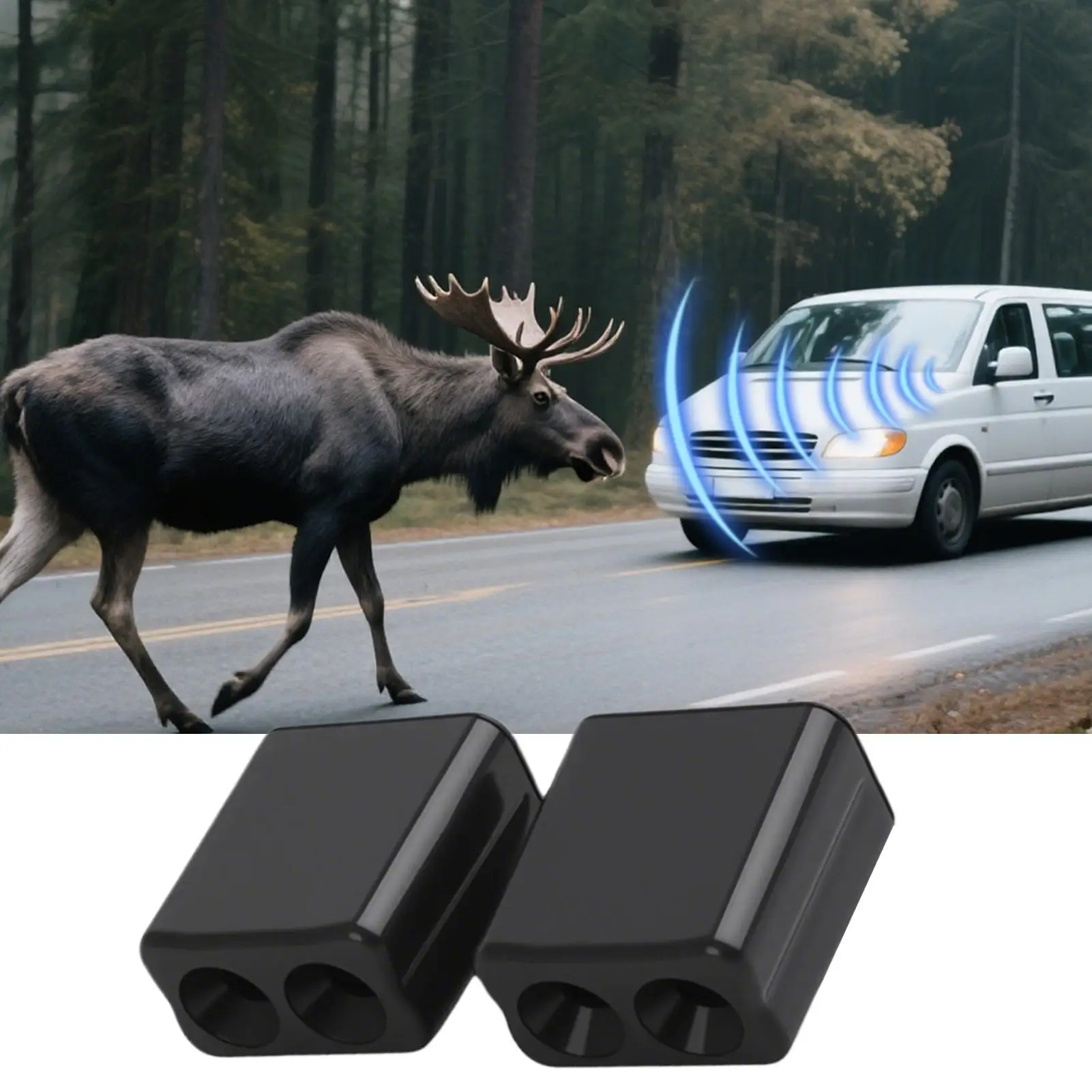 

Deer Whistle 1 Pair Ultrasonic Protector Deer Alerts Warning Devices For Night Highway Camping Road Trip Driving Commute Hiking