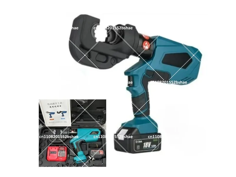 Rechargeable Electric Hydraulic Cable Lug Crimper Pliers Crimping Tool with 12 Dies for Electrical Terminal Wire Kit