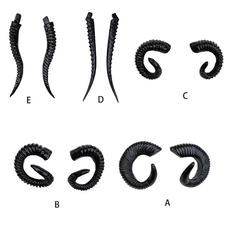 

Halloween Ox Horn Headpiece Sheep Horn Headdress Party Props Headwear DIY Props