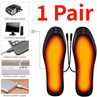 1 Pair USB Heated Shoe Insoles Electric Foot Warming Pad Feet Warmer Sock Pad Mat Winter Outdoor Sports Heating Insole Warm