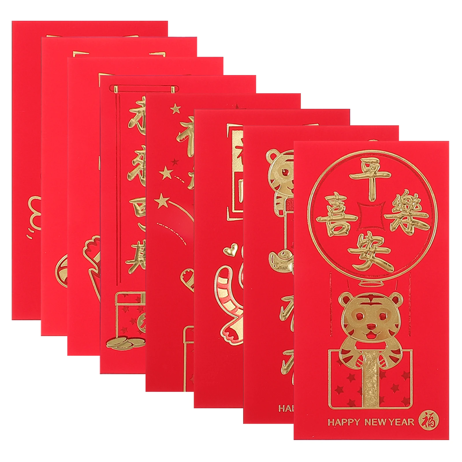 

48pcs Chinese New Year Red Envelopes Delicate Festive Money Storage Gift Packets For Holiday Party Decorative Supplies