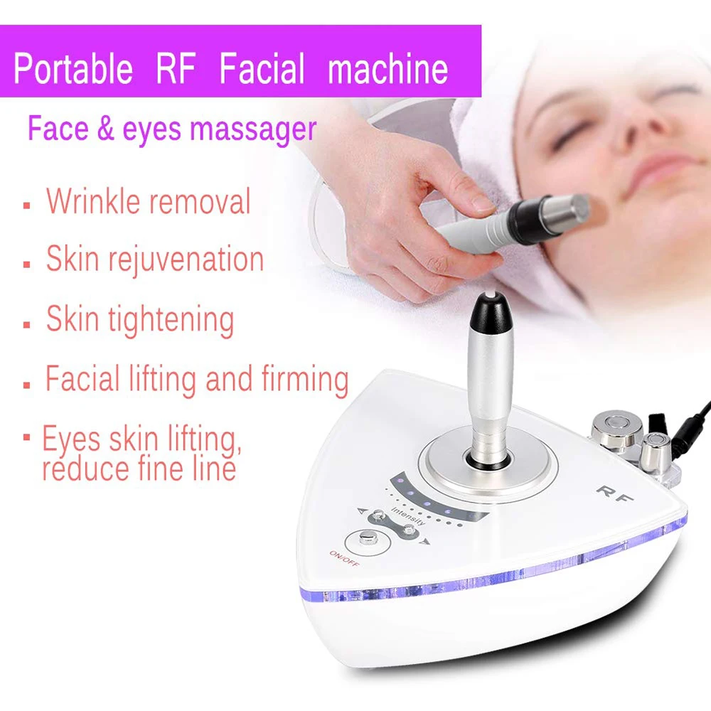 Portable RF Face Lifting Home Use Beauty Machine Wrinkle Removal Anti Aging Radio Frequency Skin Rejuvenation Facial Eyes Care