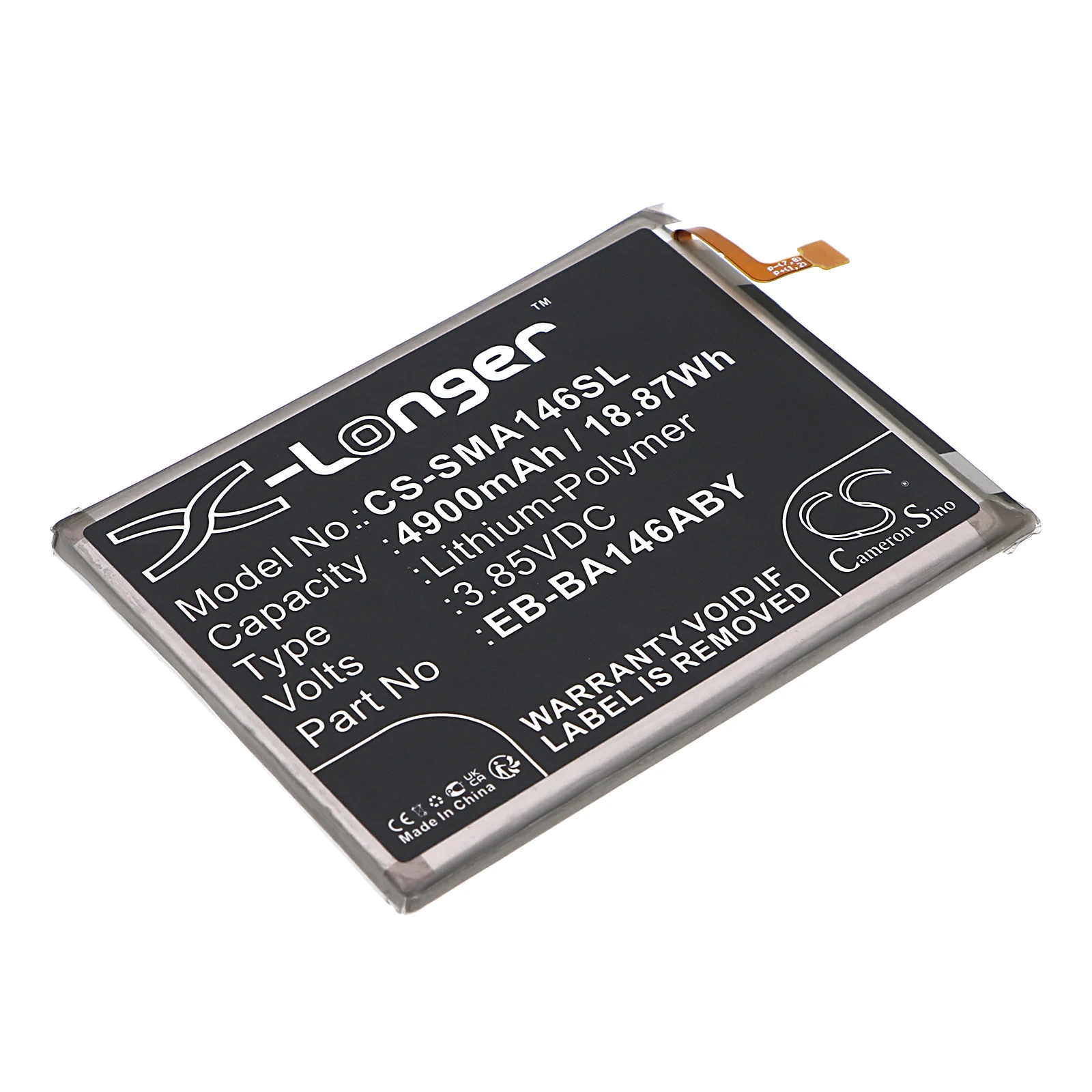 3.85V 4900mAh Battery EB-BA146ABY for Samsung SM-A146M, Galaxy A14 5G 2023, A146U, S146VL, A146W, A146T, A146A, A146V +TOOLS KIT