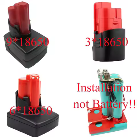 M12 Plastic Case for Milwaukee 12V 10.8V 3.0Ah 6.0Ah 9.0Ah 48-11-2411 Li-Ion Battery 9/6/3 Cell 18650 Li-ion Battery Pcb Case