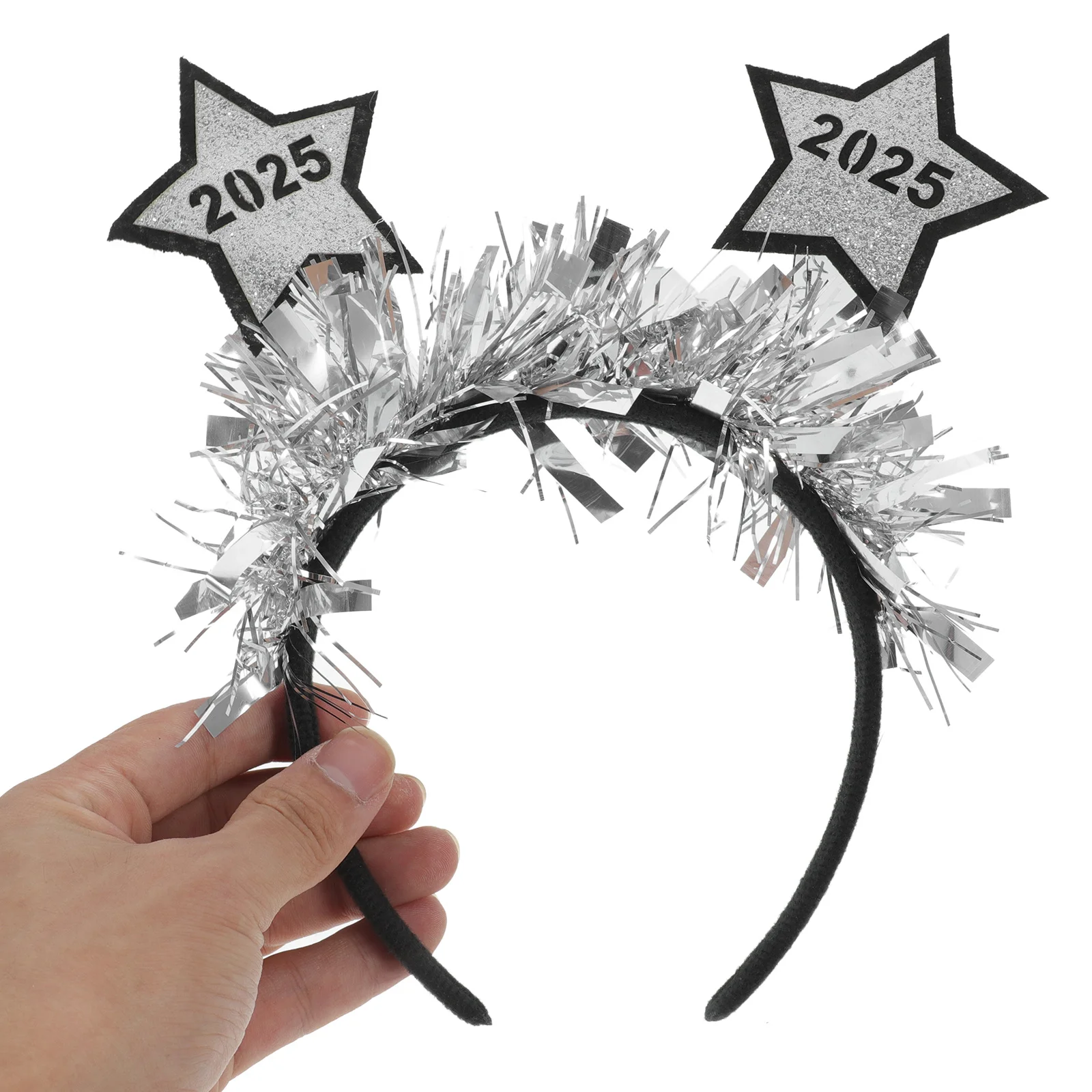 

Happy New Year Headband 2025 Star Glitter Headband New Year Party Hair Accessory Holiday Party Supplies Holiday Headbands