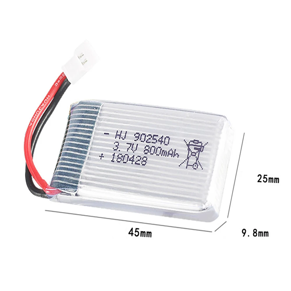 Batería Lipo de 3,7 V, 800mAh, 902540, para Syma X5, X5C, X5SC, X5SW, TK, M68, MJX, X705C, SG600, RC, Quadcopter, Drone, accesorios, 3,7 V