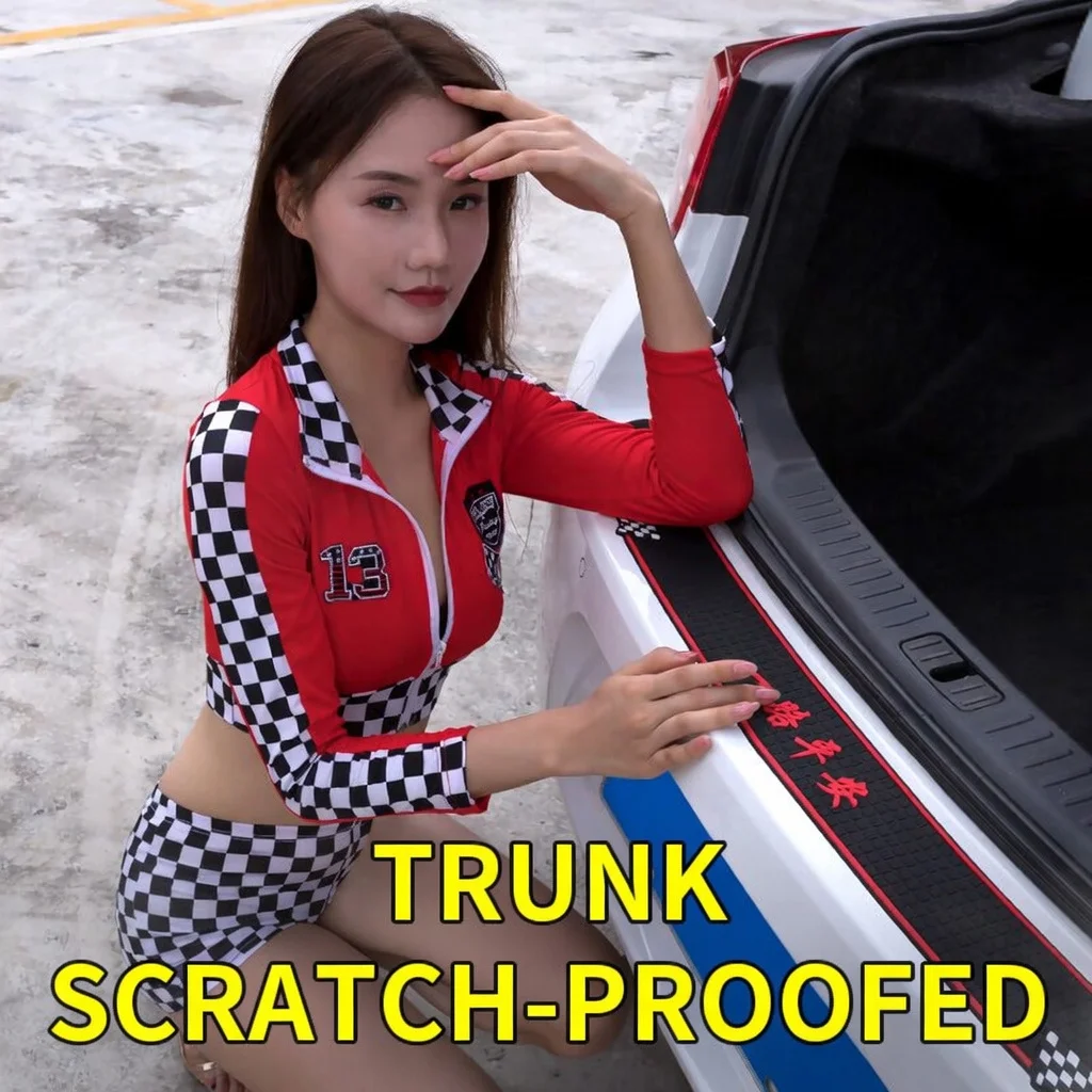 

Universal 90*7cm PVC Trunk Protection Bar Decorative Threshold Anti-Collision Strip for Vehicle Boot