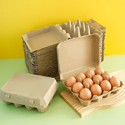 Egg Cartons Paper Pulp Empty Egg Cartons 3x4 Style Reusable Cardboard Egg Cartons Multipurpose Egg Carton Trays for Kitchen