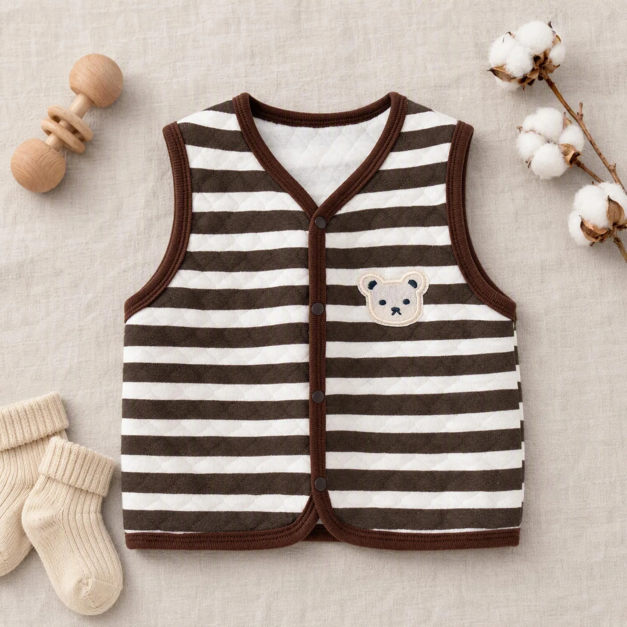 Pure Cotton Baby Vest for Boys And Girls Warm Thickened Autumn Style Spring Autumn And Winter Newborn Kids Vest