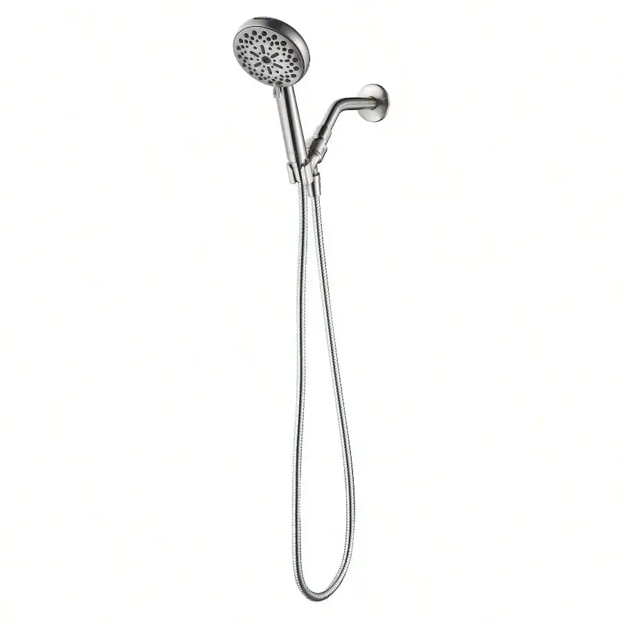 

8 Function Handshower with Power Spray Clean Jet in Satin Nickel for Bathroom Use