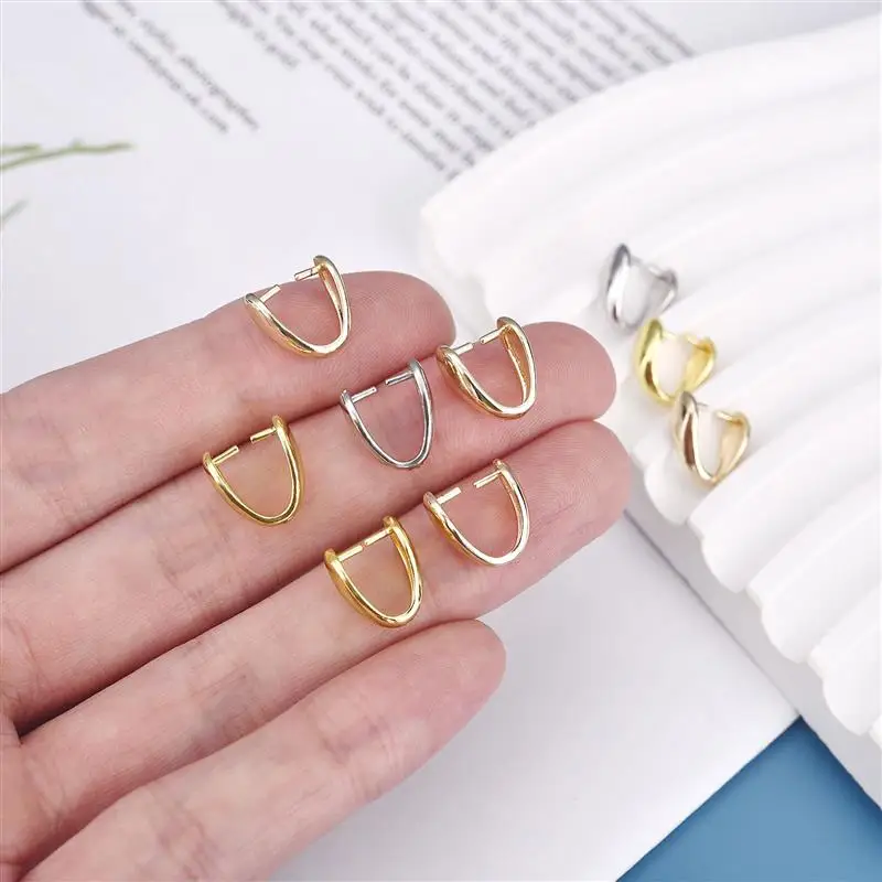 5/10pcs/lot 14K 18K Gold Color Pendant Pinch Bail Clips Melon Seeds Charm Clasps Connector Bulk For DIY Nacklace Making Findings