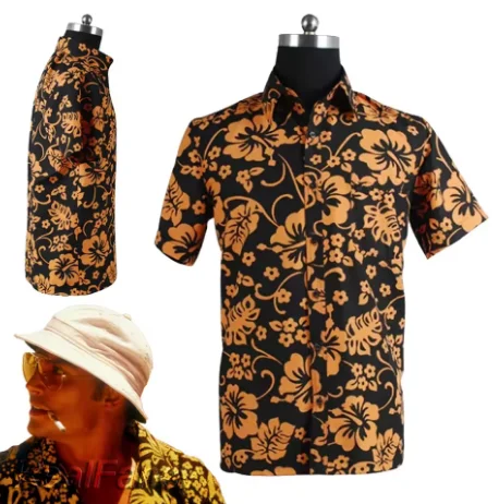 

Raoul Duke Cosplay Fantasy Shirt Movie Fear And Loathing Las Vegas Role Play Suits Outfits Hallowmas Carnival For Men Male Adult