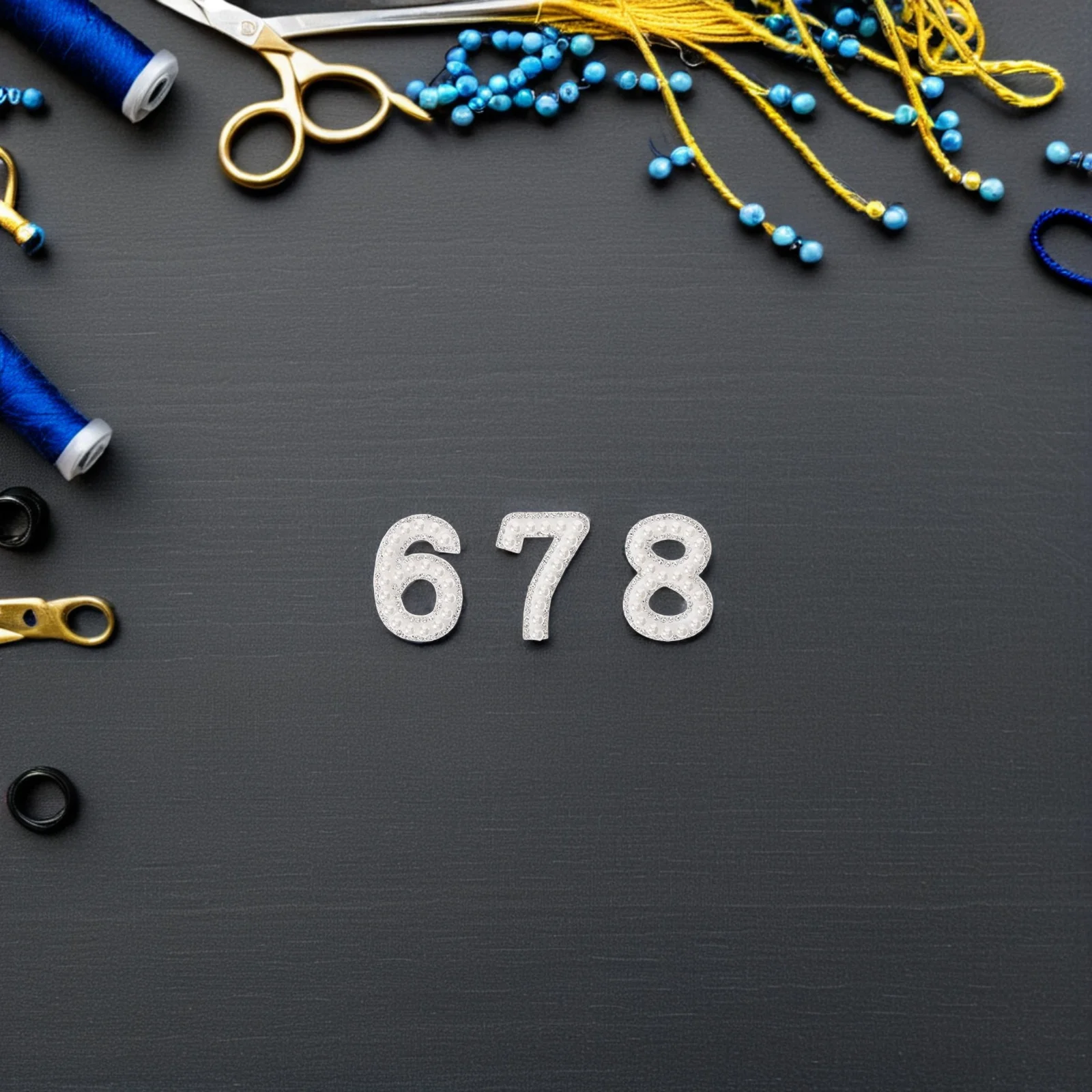 

20pcs Water Drill Pearl Iron On Number Patches Stylish Diy Clothing Shoes Bags Decorative Applique Durable Heat Transfer