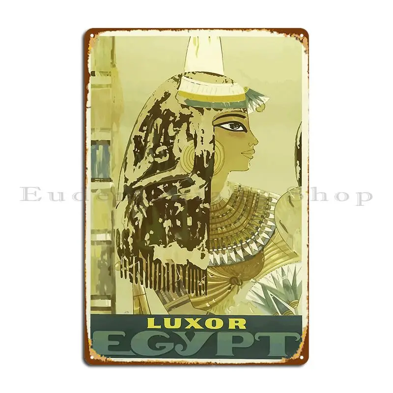 Luxor Egypt Vintage Metal Plaque Poster Printing Poster Cave PaintingWall Plaque Tin Sign Poster