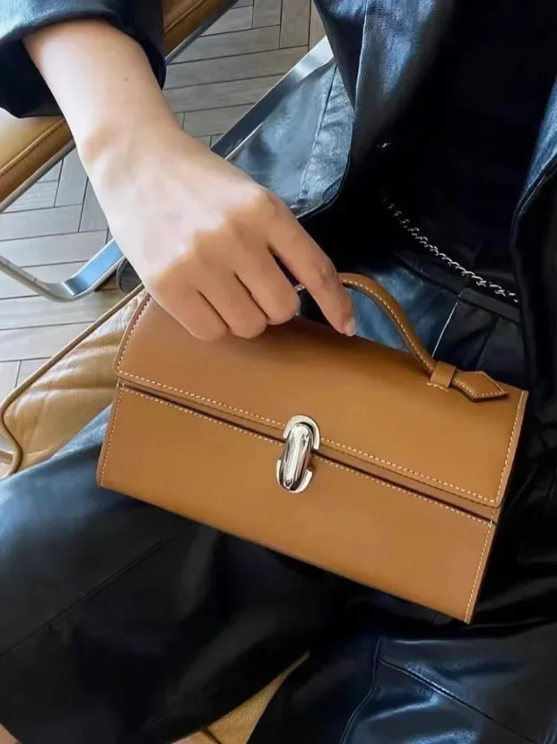 Korean Fashion Niche Vintage Suede Handbags Female Simple Elegant Commuter Purses Clutch 2024 New Luxury All-match Bolsas Mujer