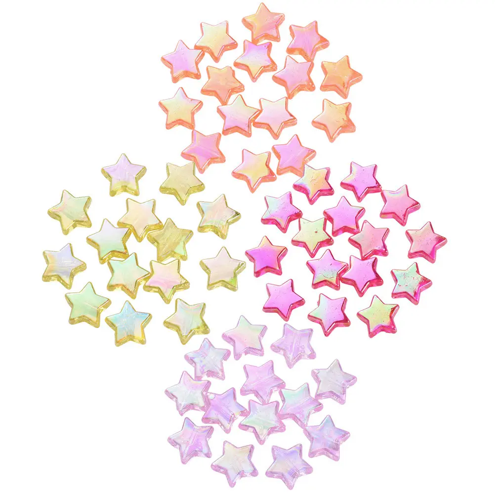 

Высококачественные акриловые бусины-звездочки для изготовления украшений своими руками: ожерелий, браслетов, серег, а также для декоративных и крафтовых проектов. Декоративные рассыпные бусины.
