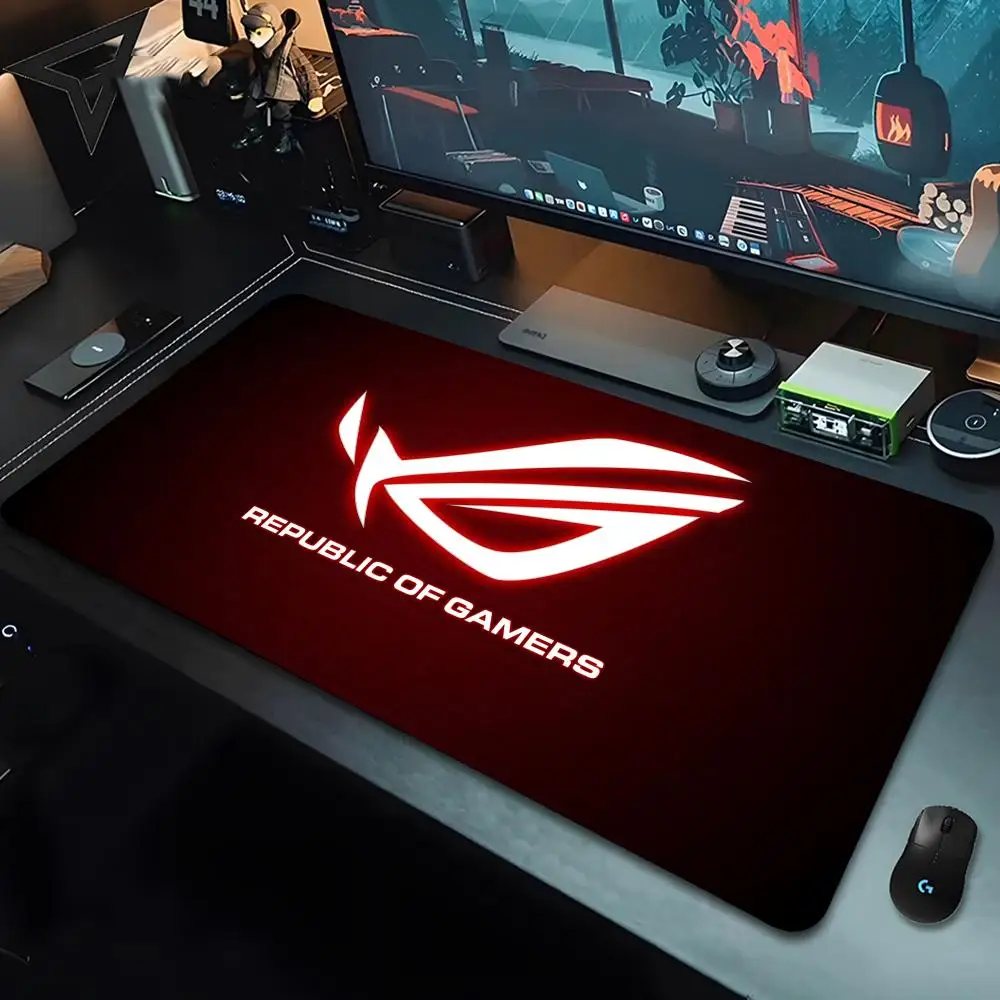 Alfombrilla de ratón ROG ASUS Xxl, alfombrilla de escritorio Kawaii de 900x400, accesorios para juegos de Pc, alfombrilla para ratón para ordenador y oficina, teclado