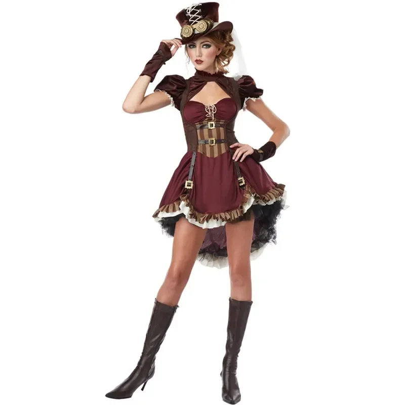 Adult Caribbean Pirate Costume Women Retro Fantasy Stage Performance High Quality Adult Pirate Cosplay Costumes