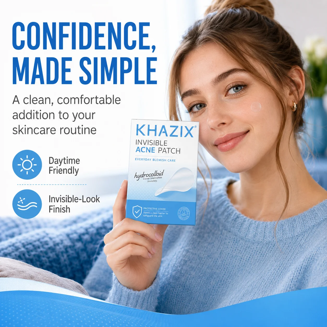 KHAZIX 80/200/400PCS Hydrocolloid Pimple Patches, Invisible Blemish Covers, Ultra-Thin Breathable Waterproof Face Stickers view 2