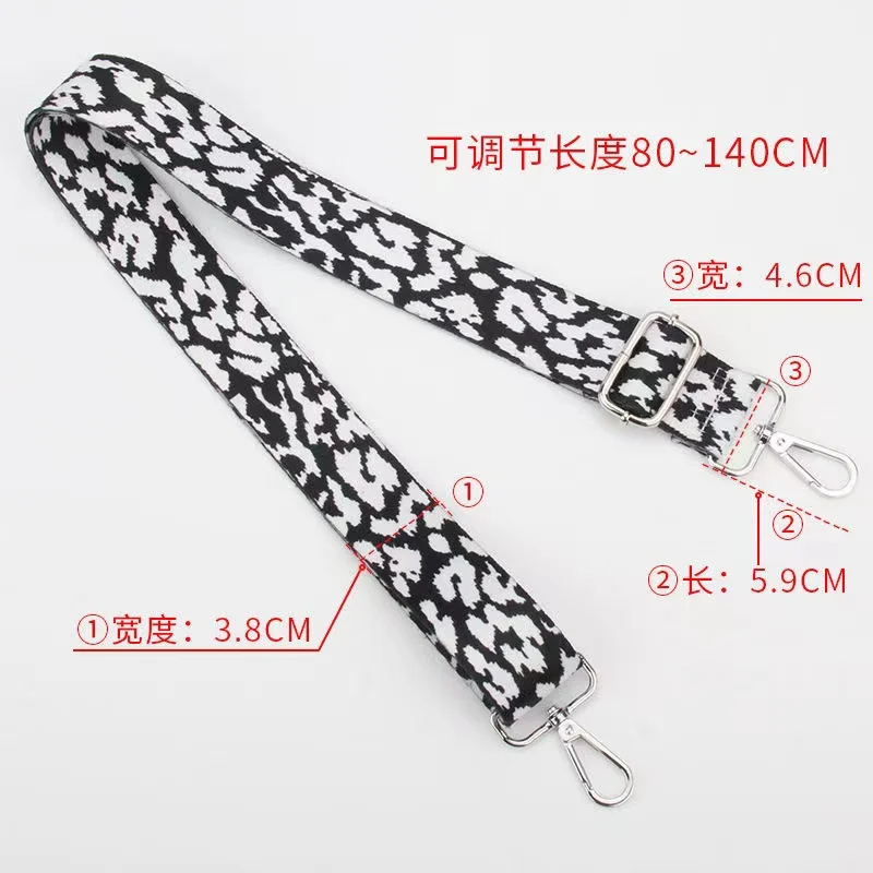 Leopard Bag Strap for Cross Body Nylon Bag Belt Accessories DIY Women Shoulder Bag Handles Strap Adjustable Hanger Parts