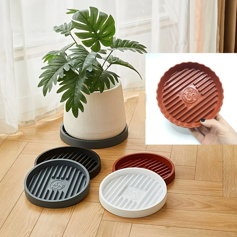 1/5pcs Flower Pot Tray Round Plastic Tray Heavy Duty Tree Flower Potted Planter Stand Rack Removable Moving Trays Garden Tools