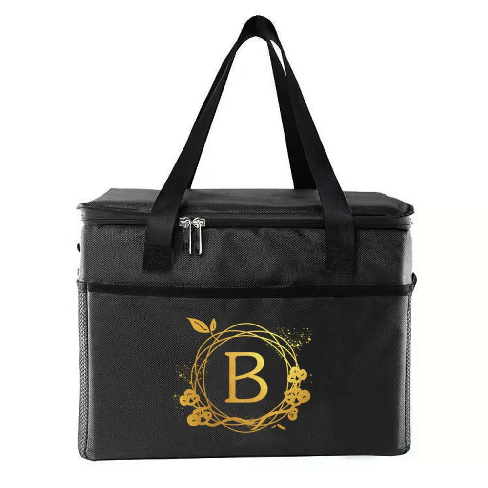 lunch Box for Women Microwave Lunch Bag Food Container Printing Wreath Series Portable Food Thermal Box Office Cooler Lunchbox