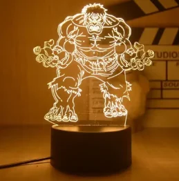 

Hulk Anime Figure Lights 3D LED Lamp Ironman Disney Action Figures Children Bedroom Lamp LED Toys Model Decor Gift for Kids