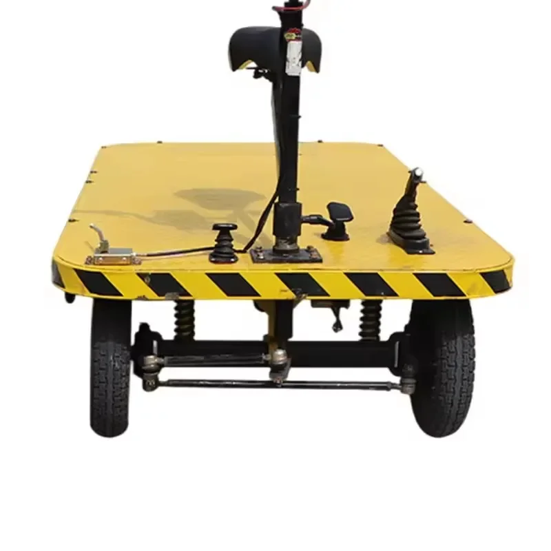 Electric Platform Trolley Cart Warehouse Portable Powerful Hand Trolley Flatbed Cargo Heavy Duty Electric Platform Trolley