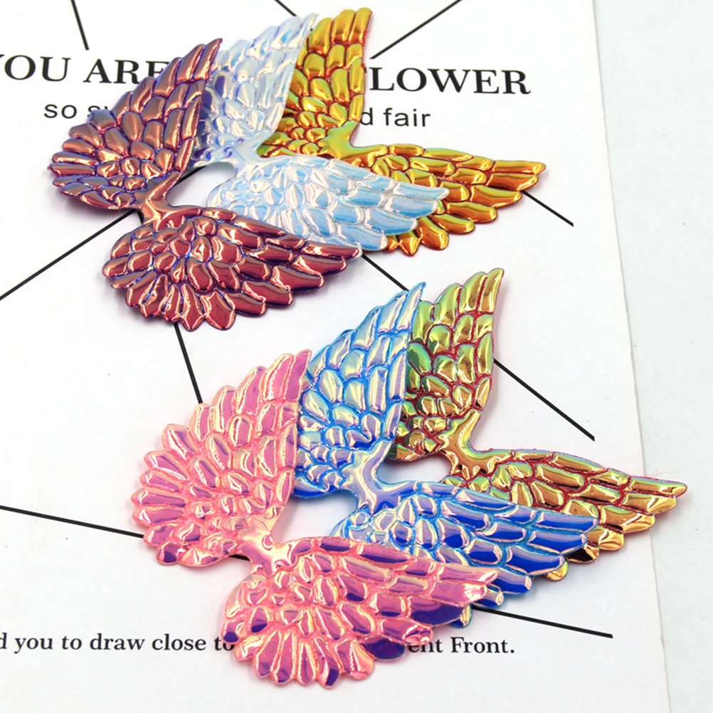 

60 Pcs Angel Wings Headband Small Making Crafts for Girls Clothing Material DIY Hair Patches Mini