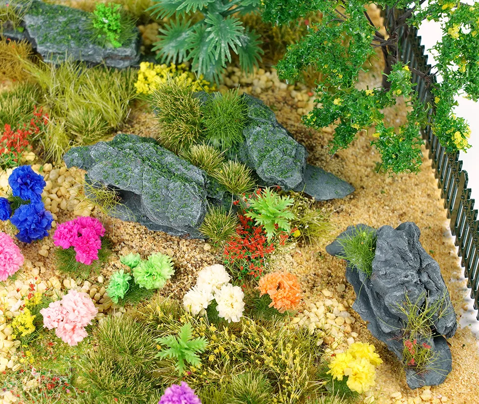 6 Stück Zufällige Form Unregelmäßige Simulationsfelsen für Mikrolandschaften, Felsmaterial für Layouts, 2-6cm Länge, Modellbausätze, Outdoor-Waldfelsen – Detail 6