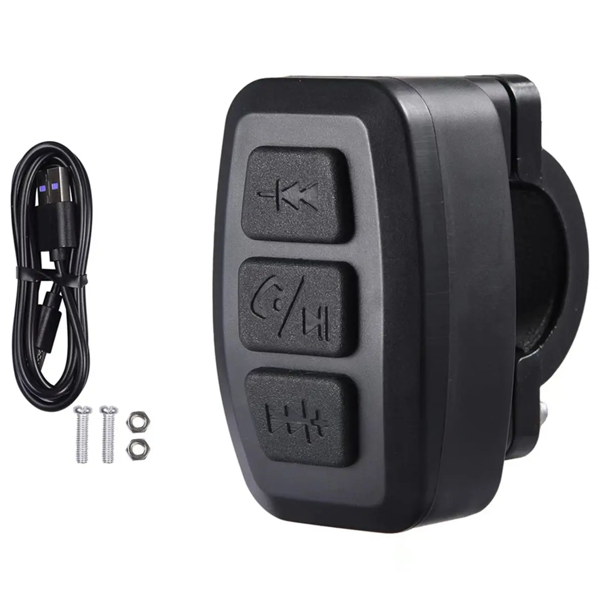 Compatible Universal Motorcycle Handlebar Smart Button Wireless BT Remote for Phone Answer Calls & Control Music