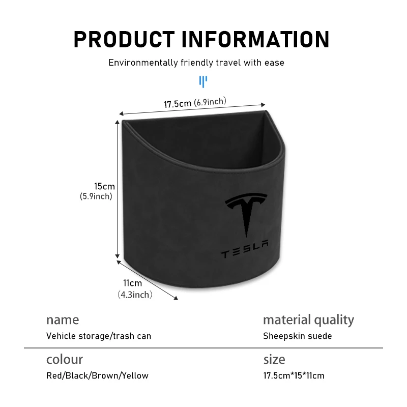 Universal Car Storage Box Storage Case Sundries Trash Can Bin For Tesla Model 3 Y S X 2021 Roadster Cybertruck Juguete