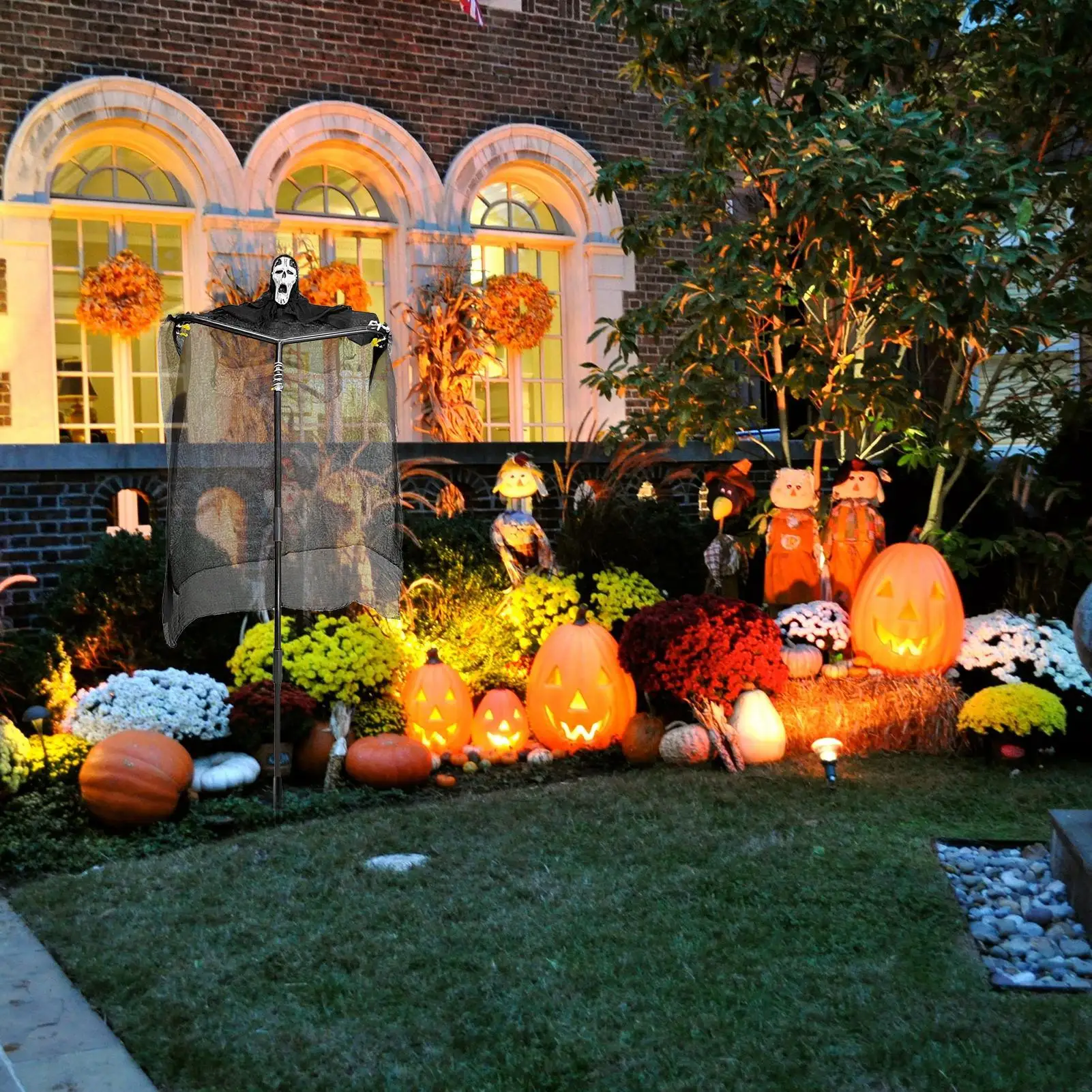 Halloween Decorations Outdoor Scarecrow Witch Outdoor Decoration Seasonal Scary Ornaments Weatherproof Prop For Porch Yard