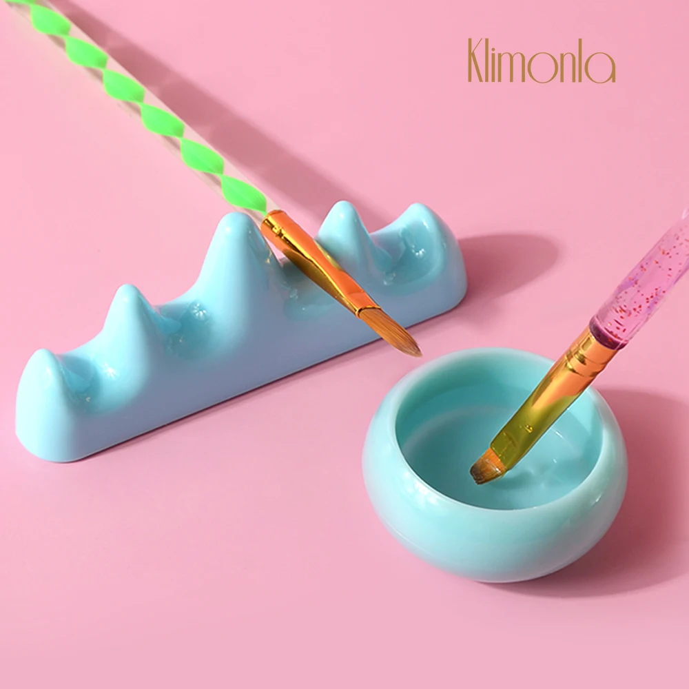 

1set Professional Nail Brush Washing Equipment Acrylic Liquid Powder Container Nail Cup Nail Rrush Holder Manicure Tools