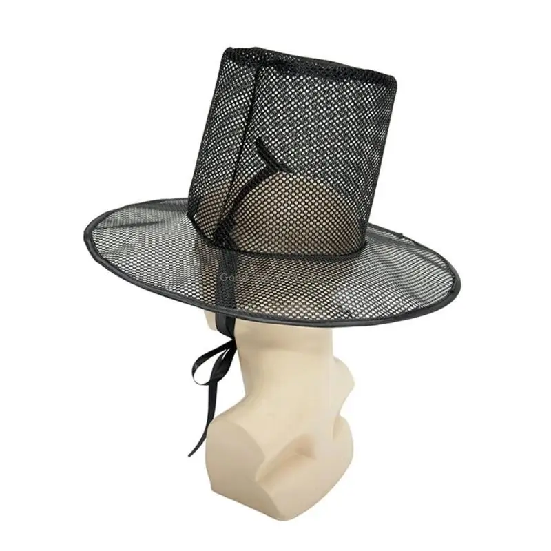  Breathable Mesh Fabric Korean Historical Hat With Lightweight Design For Outdoor Activities And Costume Event