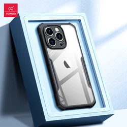 Xundd Case For iPhone 14 Pro Max 11 12 13 Pro Back Transparent Cover Airbag Anti-drop Shell Lens Protection Soft Thin Phone Case