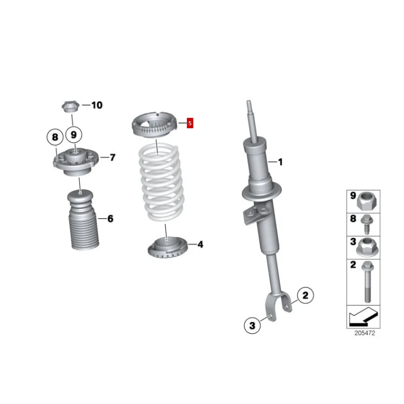 BM W Front Shock Absorber Support VDC/Lower Spring Base of Installation Component 31336798834 31336775581 31306862569