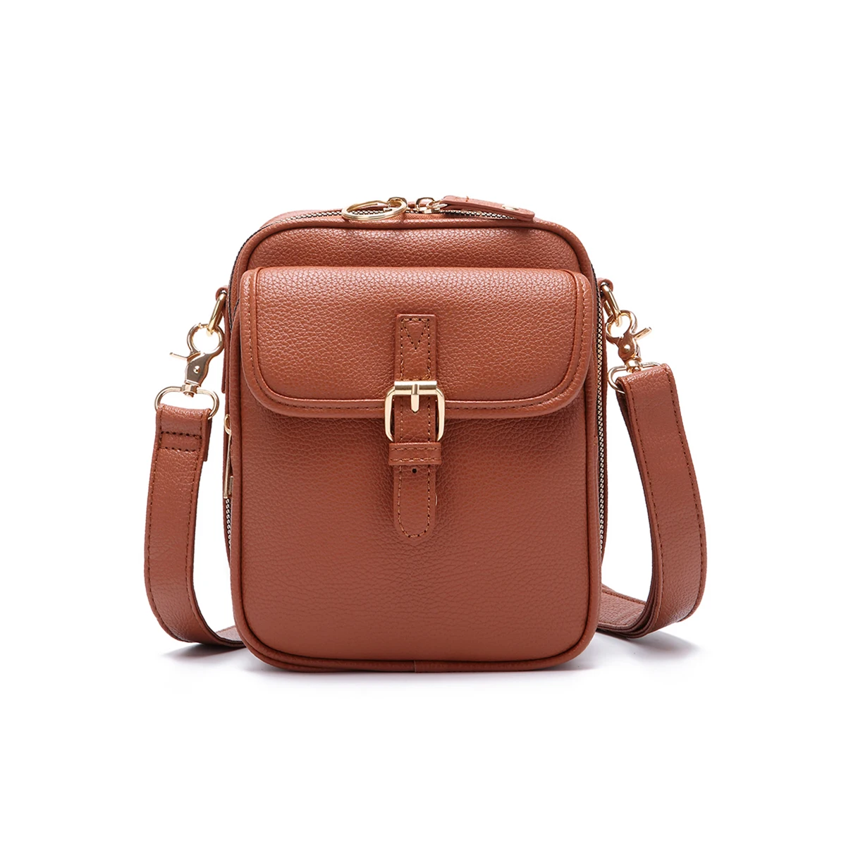 Minimalist Fashion Small Leather Shoulder Bag - Versatile and Practical Crossbody for Daily Use