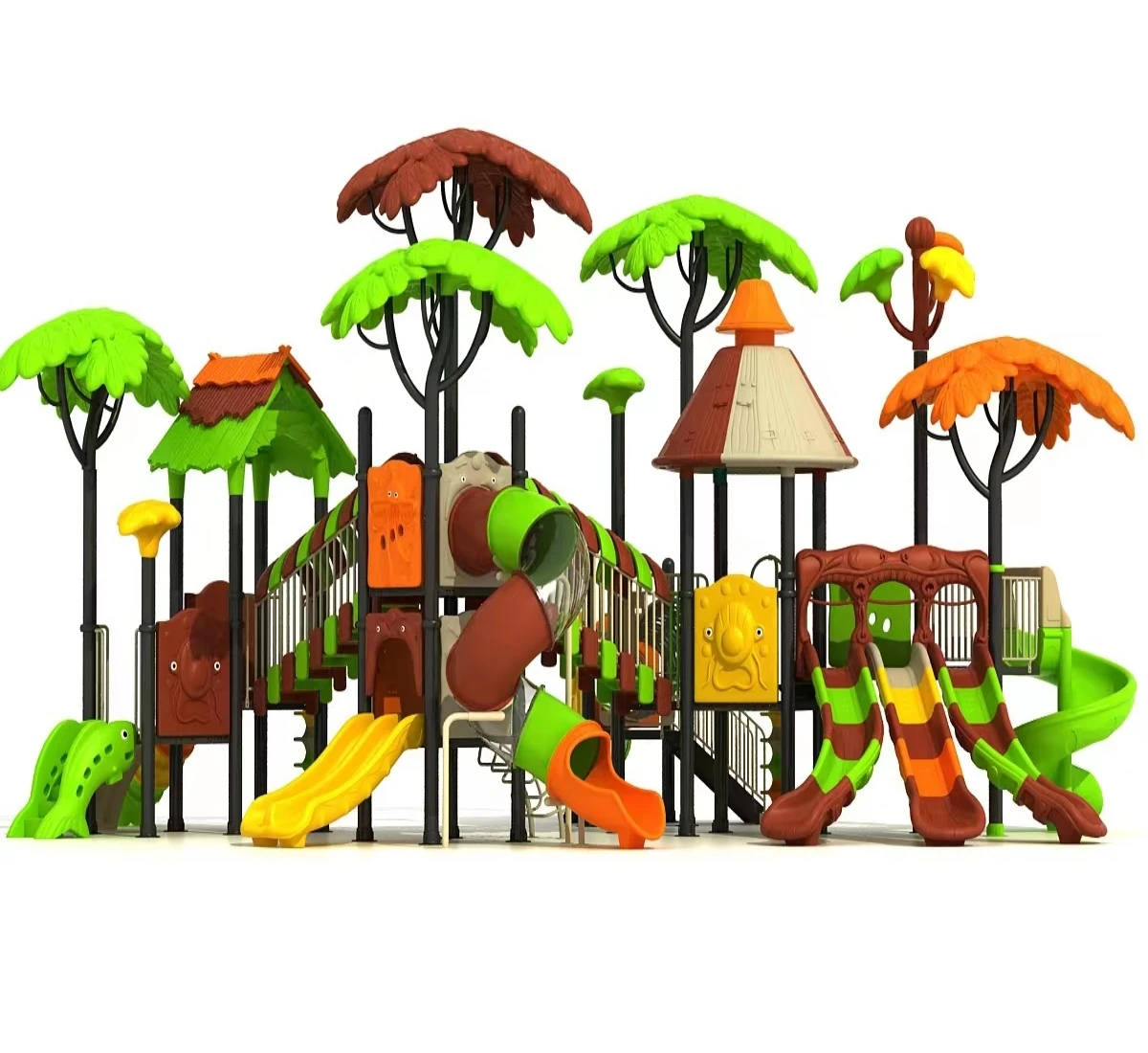 2026  Wholesale Entertainment Plastic Outdoor Playground Equipment Slides Kids Outdoor Playground