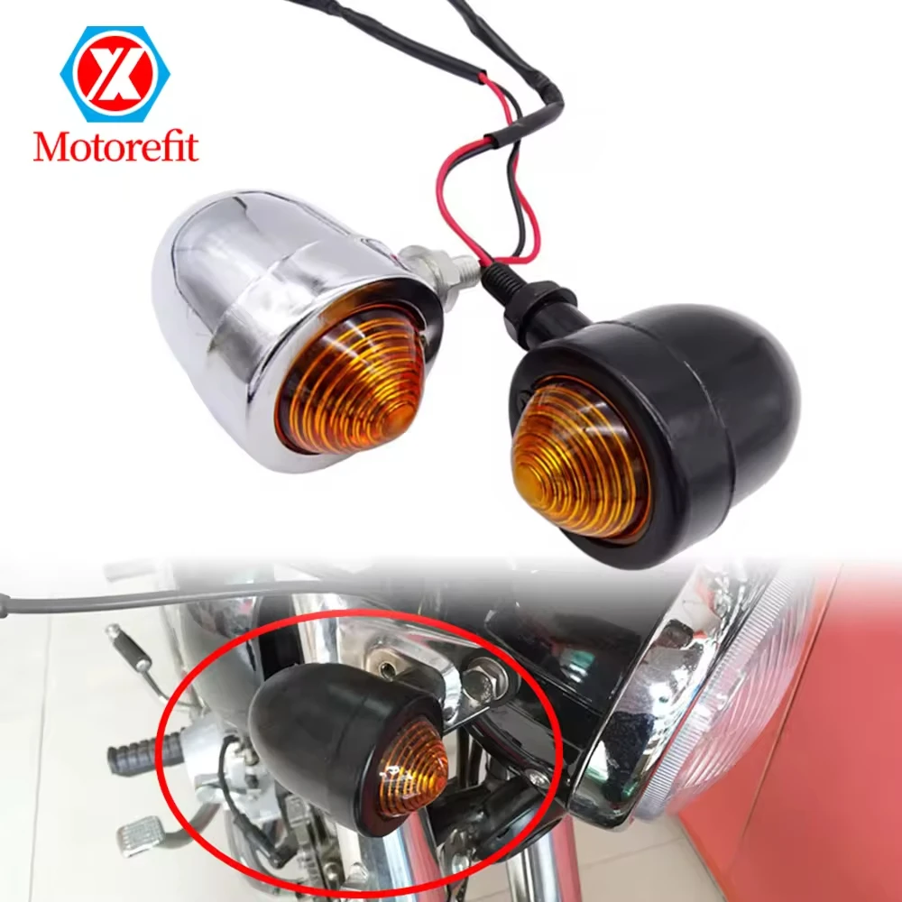 Factory price Universal Motorcycle LED Amber Lamp Retro Turn Signal Lndicators Motorcycle light system Turn Signal light