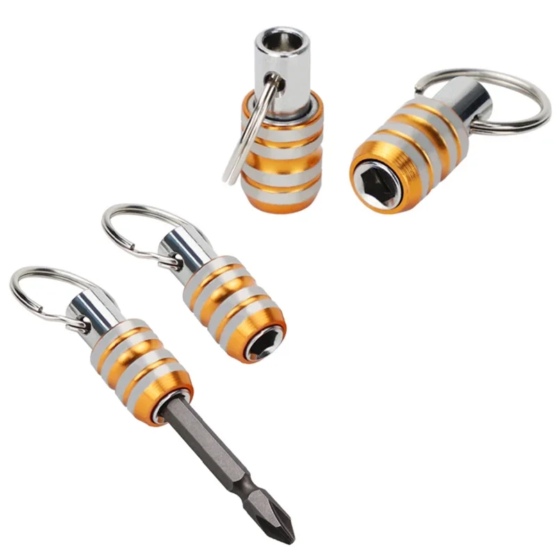 1/4inch Hex Shank Screwdriver Bits Holder Extension Bar Drill Screw Adapter Quick Release Keychain Easy Change