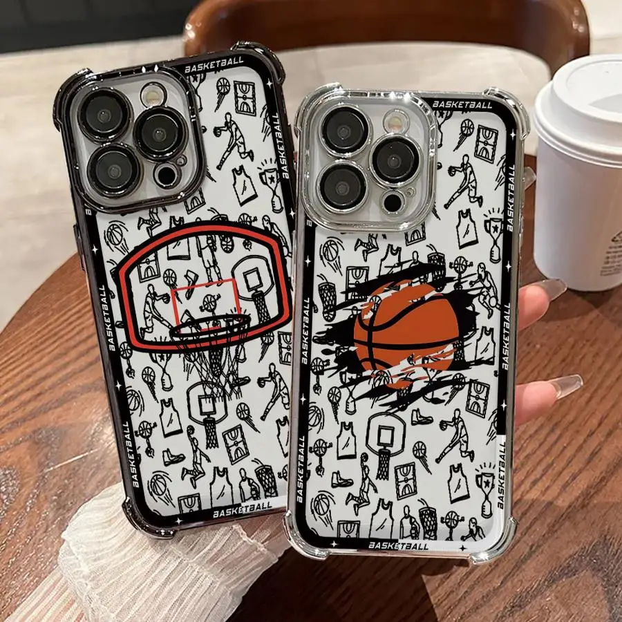 Soft Cover Handyhülle für iPhone 16 15 Pro MAX 16e 12 14 13 Plus 11 Basketball Art.-Nr