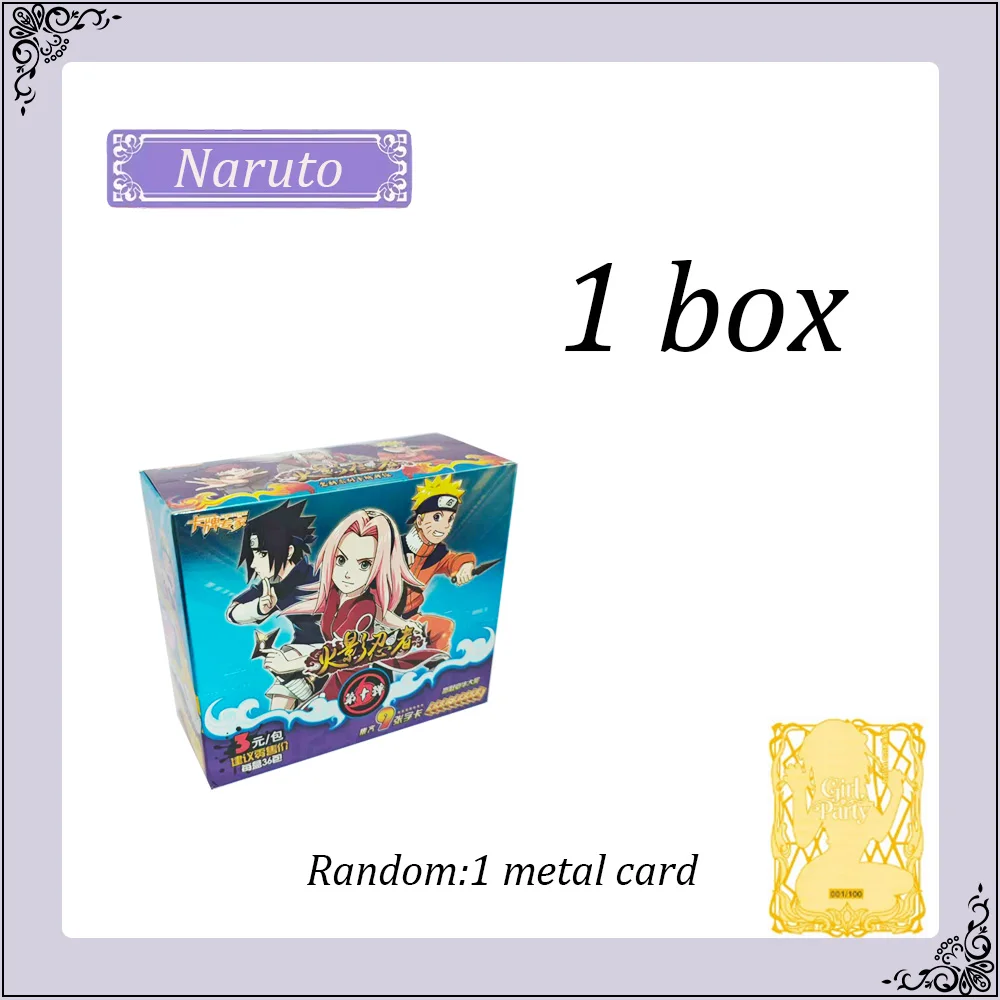 CARD EXPERT Naruto Hot Complete Series Card Booster Box Toy Gifts Full Set Naruto Popular Anime Rare Collection Cards