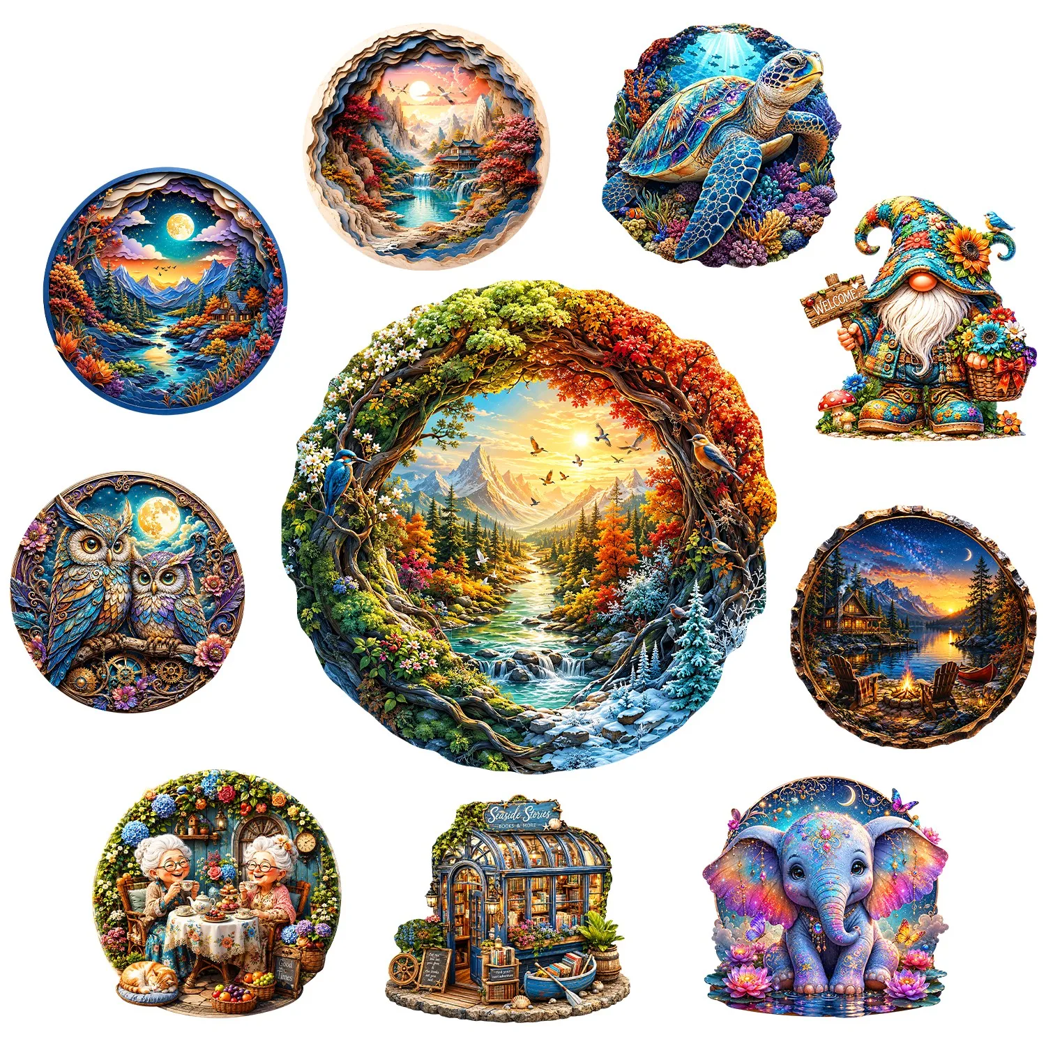 Fantasy Ocean Wooden Puzzle Animal Puzzle Toy Animal Jigsaw Puzzle Brain Teaser Perfect Celebration Gift for Any Occasion