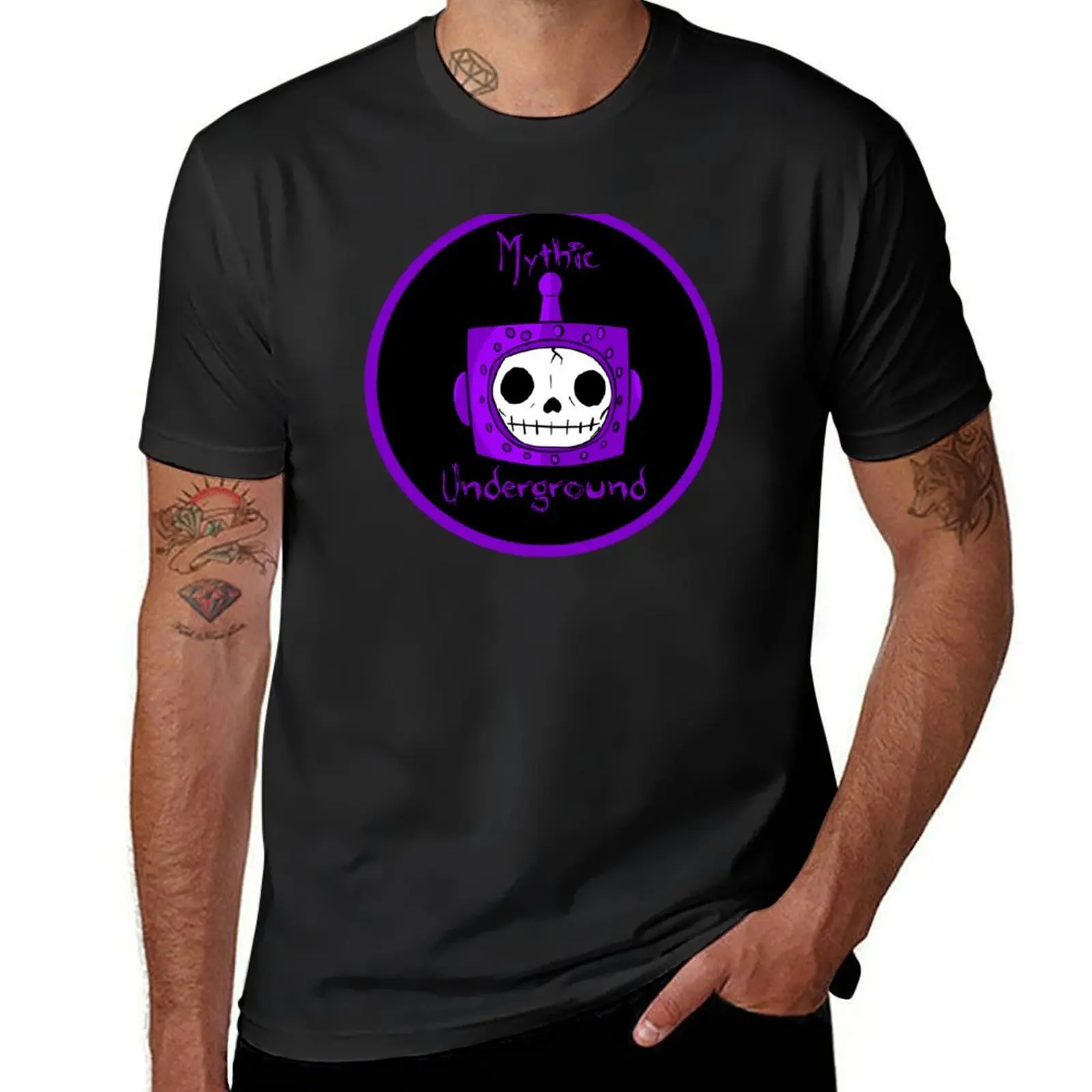 

Mythic Underground Circle Skullbot Logo T-Shirt graphics sublime mens clothes