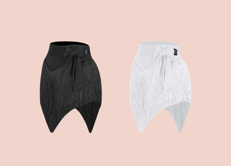 Aangepaste kinderen meisje Latin dans jurk sexy kwastje Latin dans halve rok professionele concurrentie praktijk kostuum