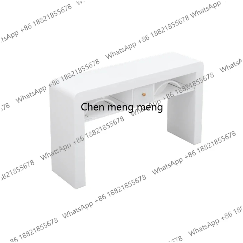 Cream Style Dressing Manicure Table Japanese Simple Storage Wooden Nail Tables Retro Nail Artist Salon