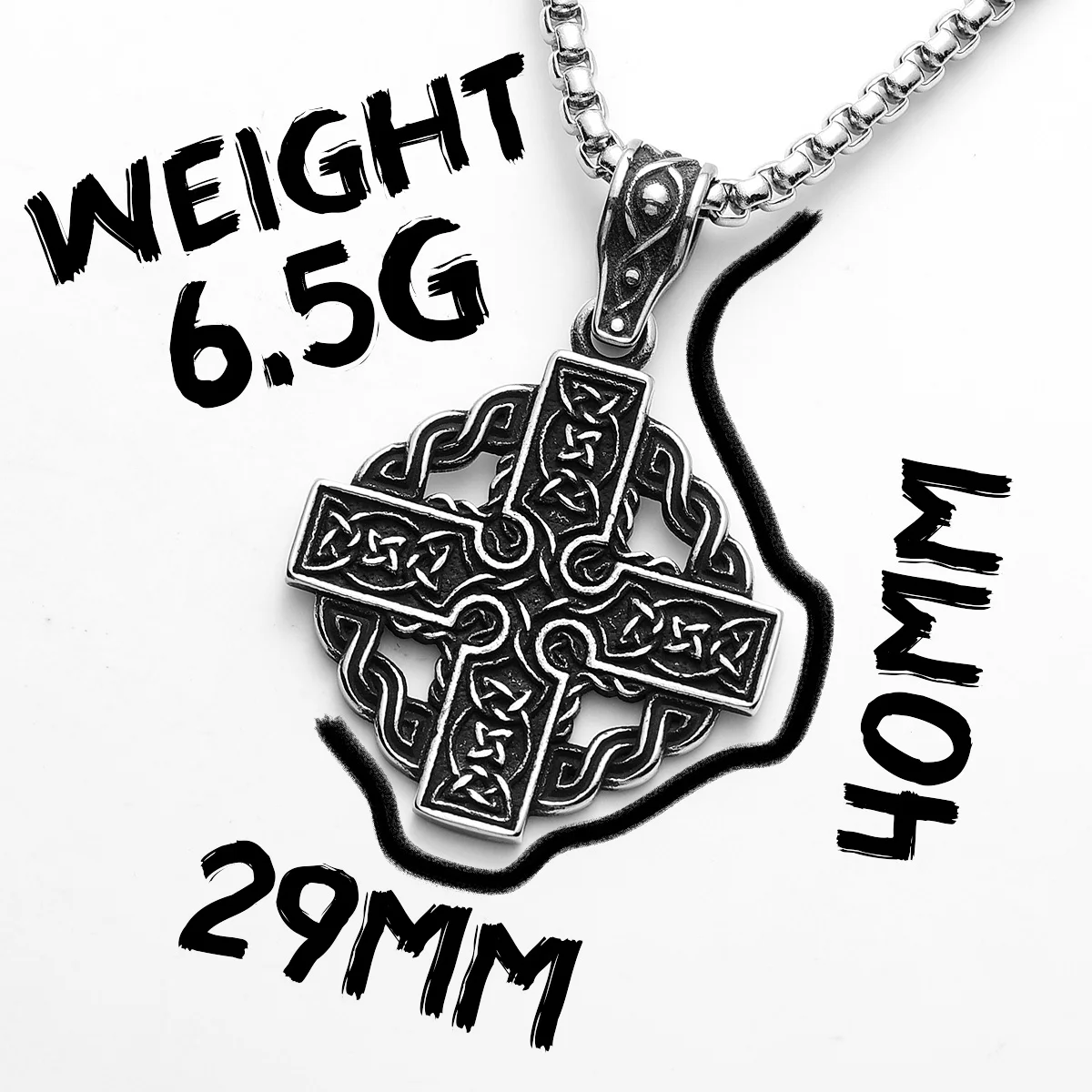 Viking Celtice Knot Cross Men Necklaces Pendant Stainless Steel Jewelry For Male Women Punk Hip Hop Accessories Gifts Wholesale